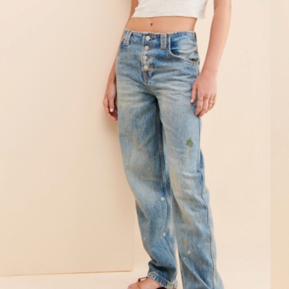 Free People We The Free The Maryel Mid rise, relaxed boyfriend fit